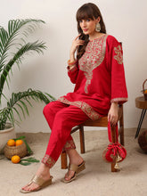 Party Wear Handwork Dark Pink Cord-Set for Women | Trending Cord- Set