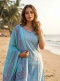 Jaipuri Pure Cotton Blue Suit Set