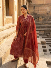 Jaipuri Pure Cotton Anarkali Suit with Dupatta