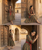 Pure Cotton Jaipuri Floral Print Midi Dress