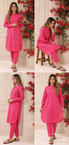 Bright Pink Polka Dot Kurta and Pant Set