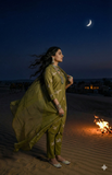 Olive Green Bird Print Kurta Pant Dupatta Set | Women's Ethnic Wear