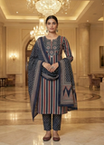 Jaipuri Pure Cotton Suit Set with Hand Work & Mulmul Dupatta (3-Piece)