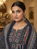 Jaipuri Pure Cotton Suit Set with Hand Work & Mulmul Dupatta (3-Piece)