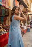 Jaipuri Pure Cotton Blue Suit Set