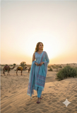 Jaipuri Pure Cotton Blue Suit Set