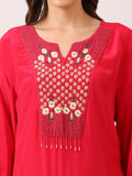 Party Wear Handwork Pink with Yellow Dhoti Cord-Set for Women | Trending Cord- Set