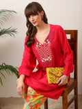 Party Wear Handwork Pink with Yellow Dhoti Cord-Set for Women | Trending Cord- Set