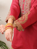 Party Wear Handwork Wine Pink Cord-Set for Women | Trending Cord- Set