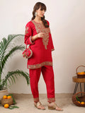 Party Wear Handwork Dark Pink Cord-Set for Women | Trending Cord- Set