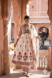 Jaipuri Pure Cotton Pink Anarkali Suit Set